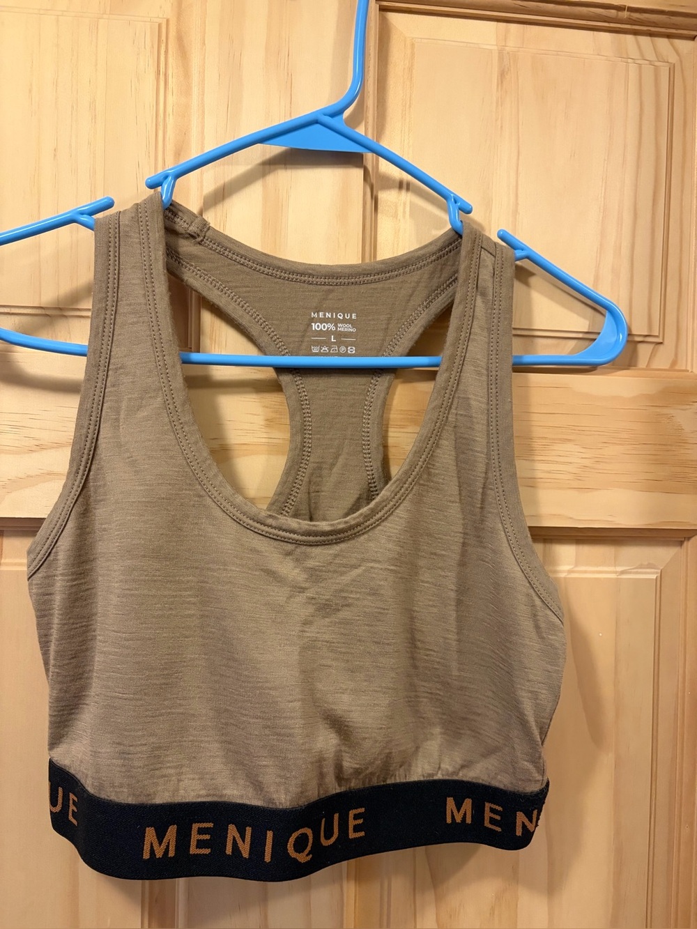 Menique 100% Merino Wool Sports Bra size L